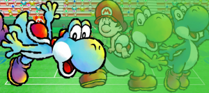 Light Blue Yoshi in Mario Tennis Open