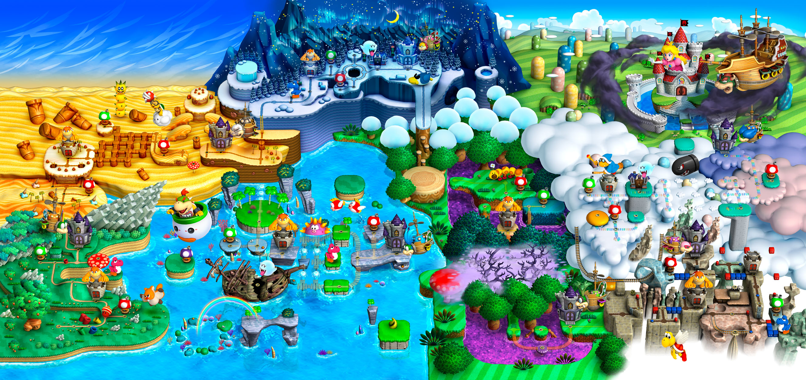 New Super Mario Bros U World Map New Super Mario Bros U World Map
