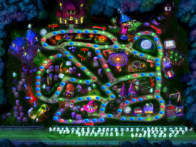 Horror Land from Mario Party 2 during the night