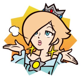 A Rosalina sticker from Mario Party Superstars