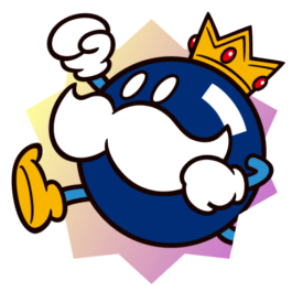 A King Bob-omb sticker from Mario Party Superstars