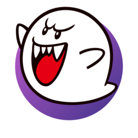 A Boo sticker from Mario Party Superstars