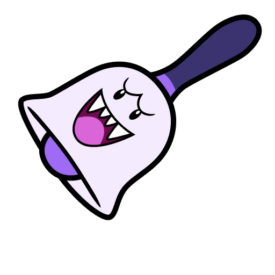 A Boo Bell sticker from Mario Party Superstars
