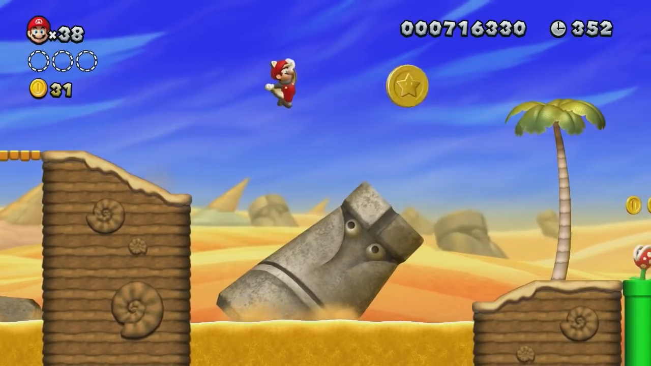 Layer-Cake Desert Star Coins - New Super Mario Bros. U Walkthrough