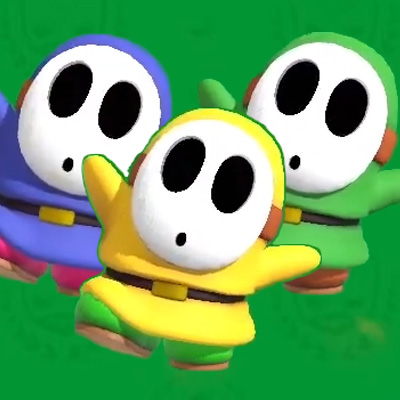 Image of Shy Guy (Blue, Yellow, Green).